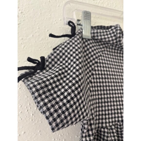 Zara Black White Houndstooth Jacquard Short Sleeve Dress 5 Years - Picture 6 of 12